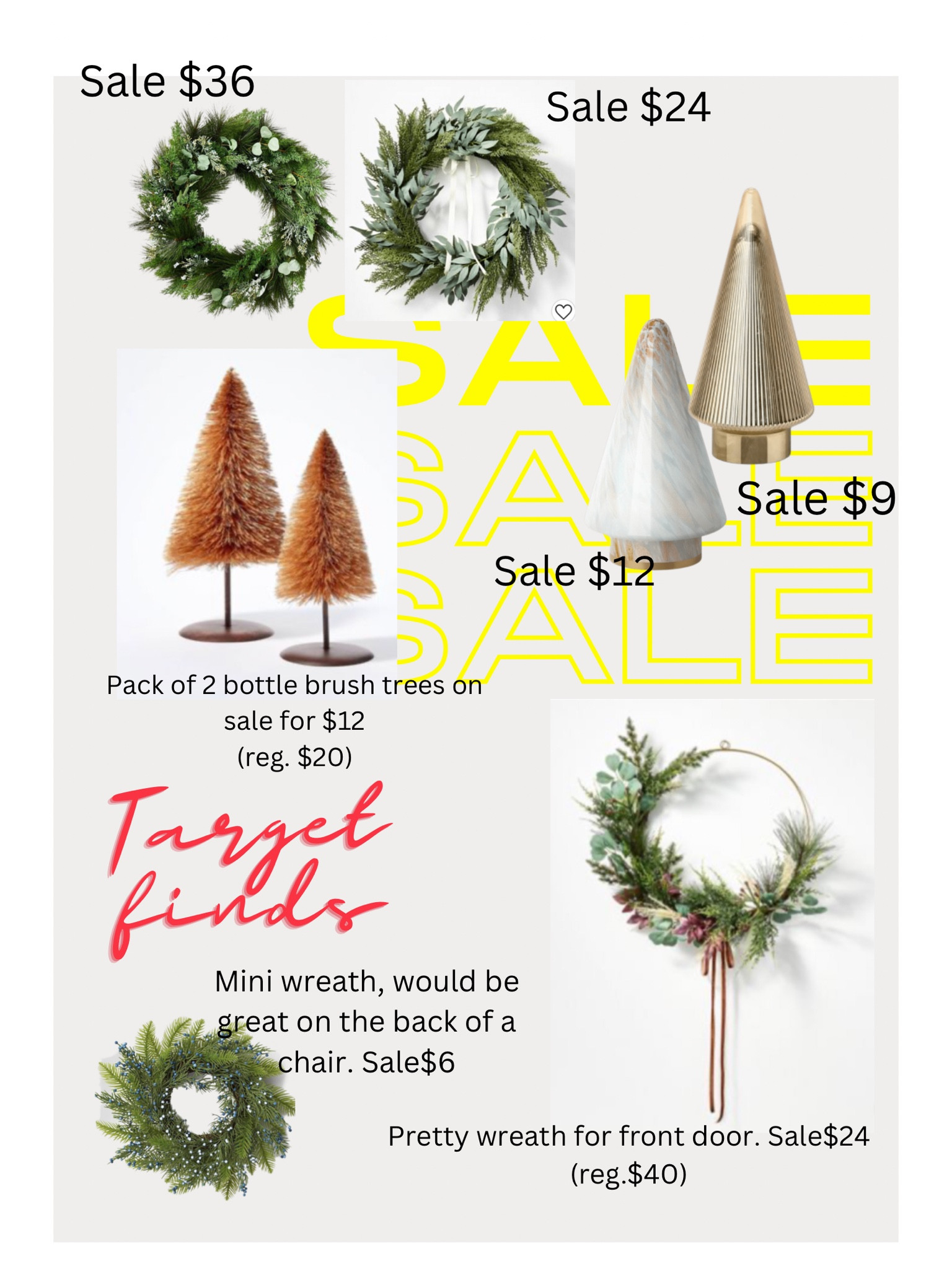 Target Christmas decor on Sale.
40% off wreaths and decorative trees.

#LTKhome #LTKsalealert #LTKHoliday