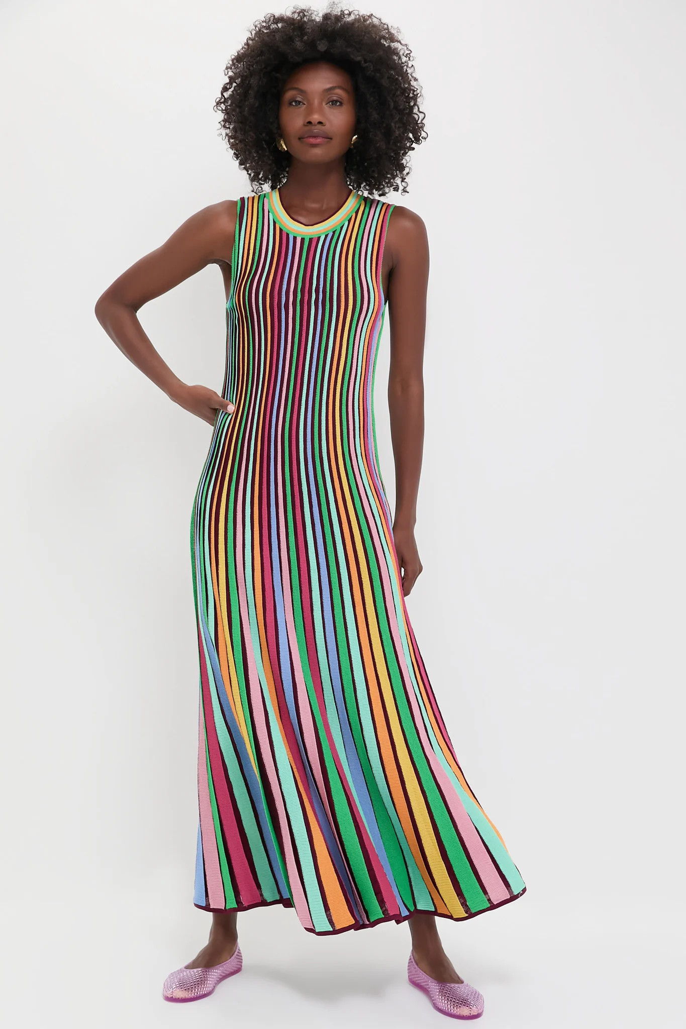 Rainbow Stripe Knit Amie Dress | Tuckernuck (US)