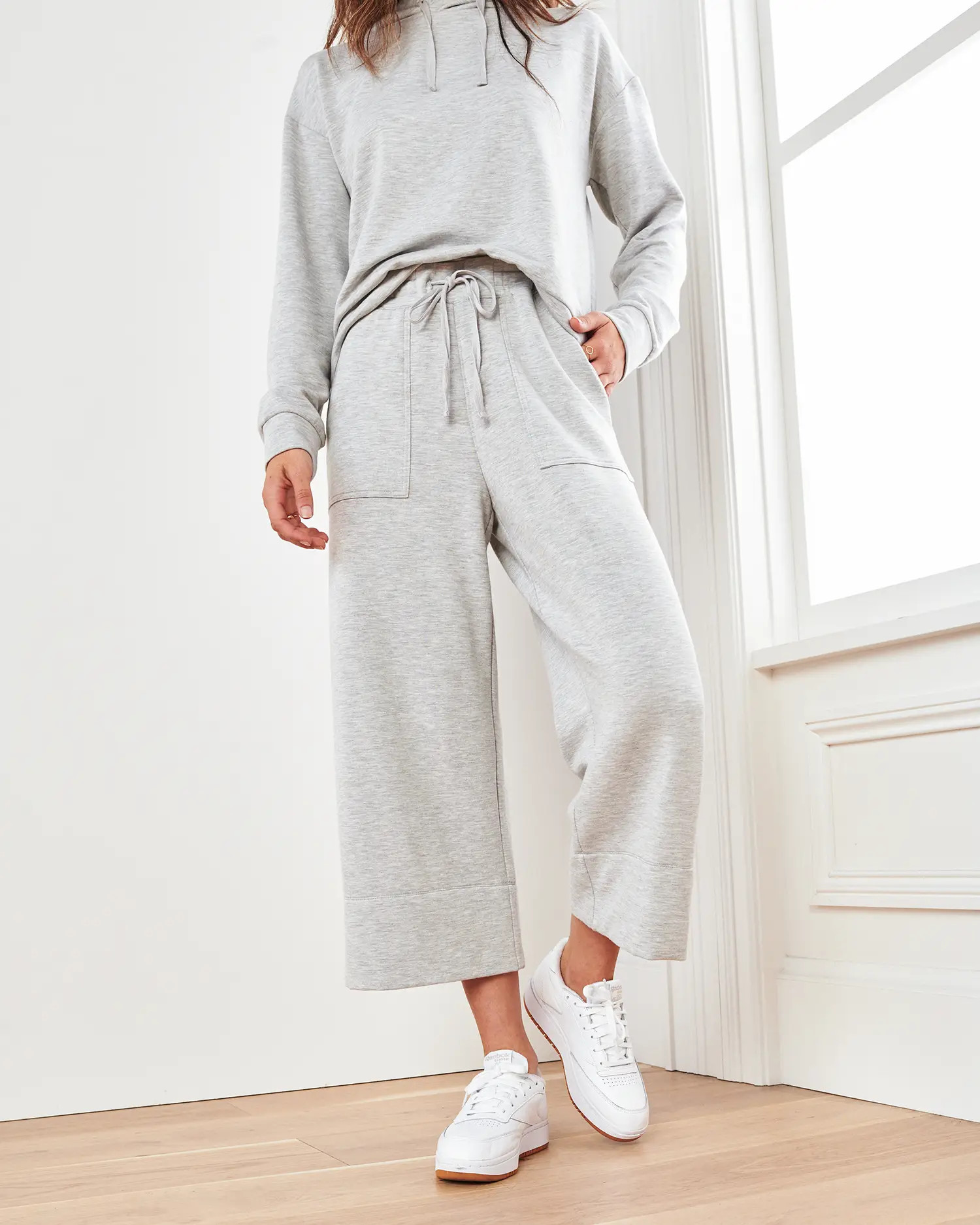 SuperSoft Fleece Cropped Wide Leg Pants | Quince