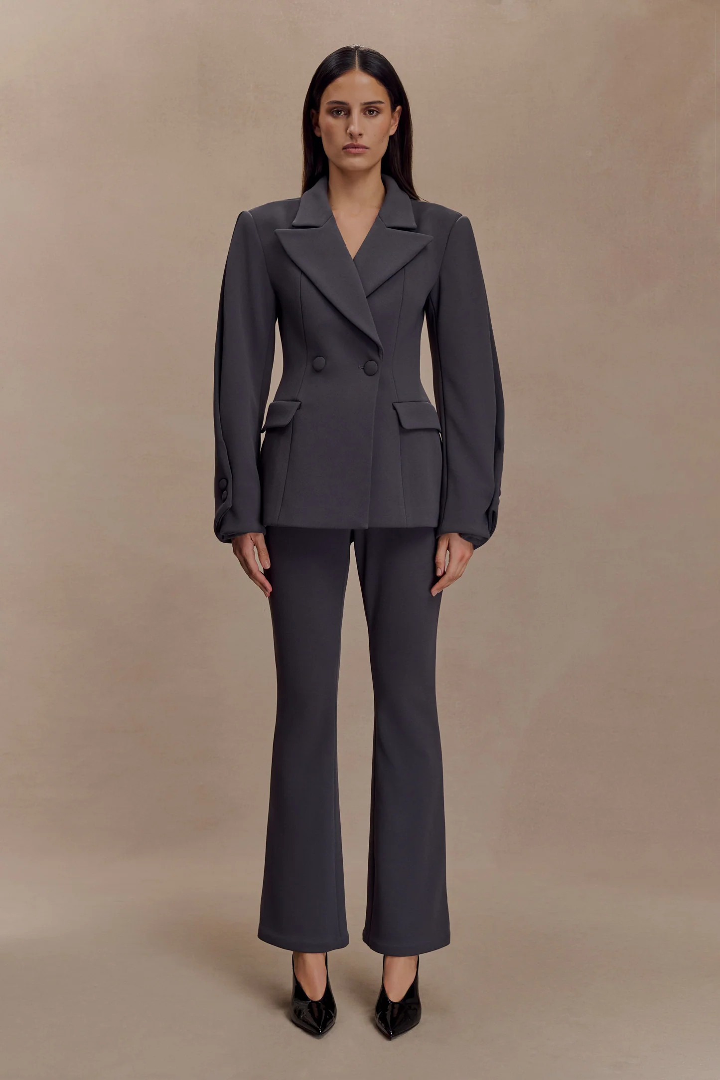 Fit And Flare Pant - Charcoal Shadow | MESHKI US