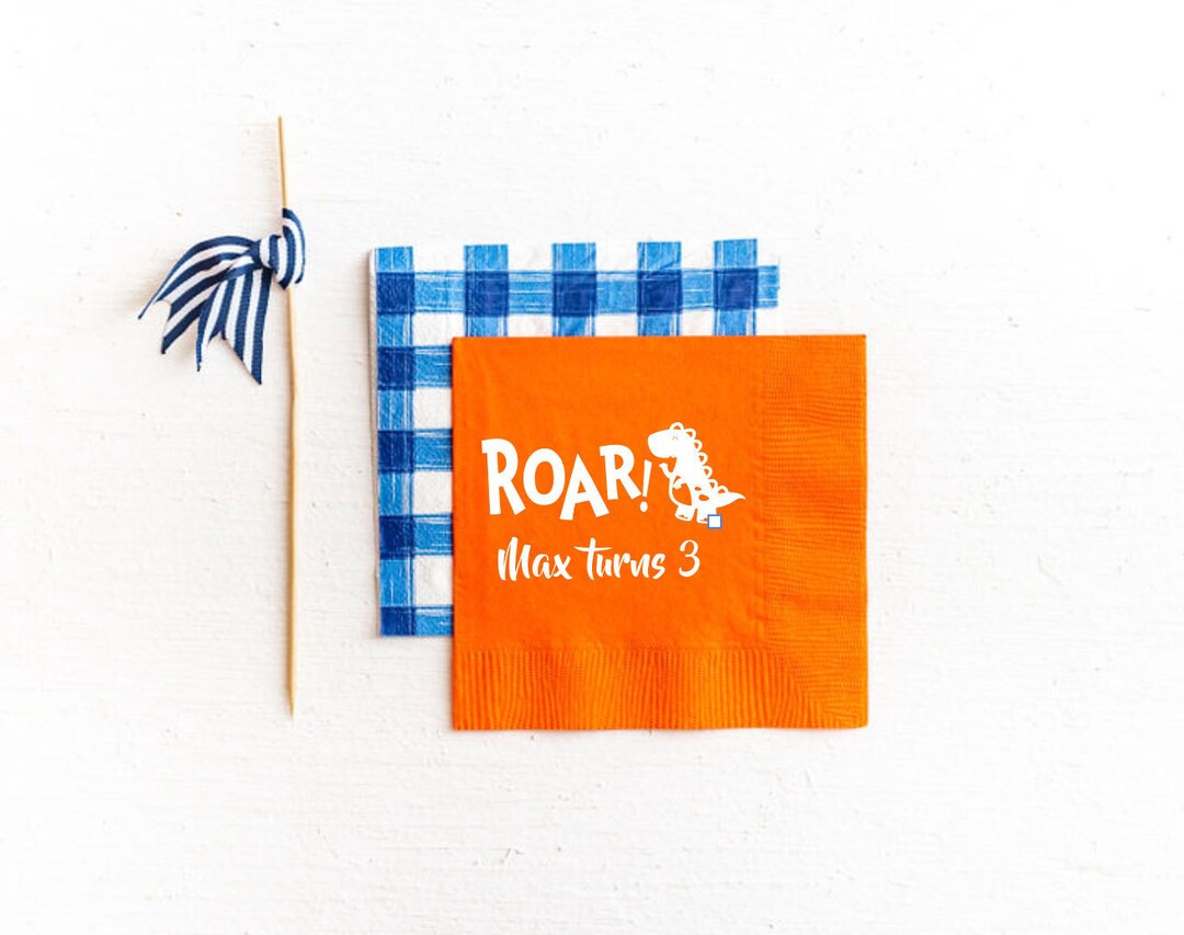 Dinosaur birthday napkins, Dinosaur theme birthday, Personalized napkins, Dinosaur napkins, Dinos... | Etsy (US)