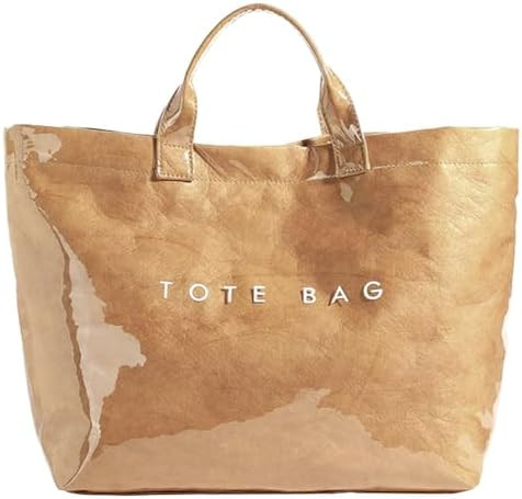 Caistre Women's PVC Tote Handbags Shoulder Bag Winter Fall Fashion Kraft Paper Tote Bag Y2K Large... | Amazon (US)