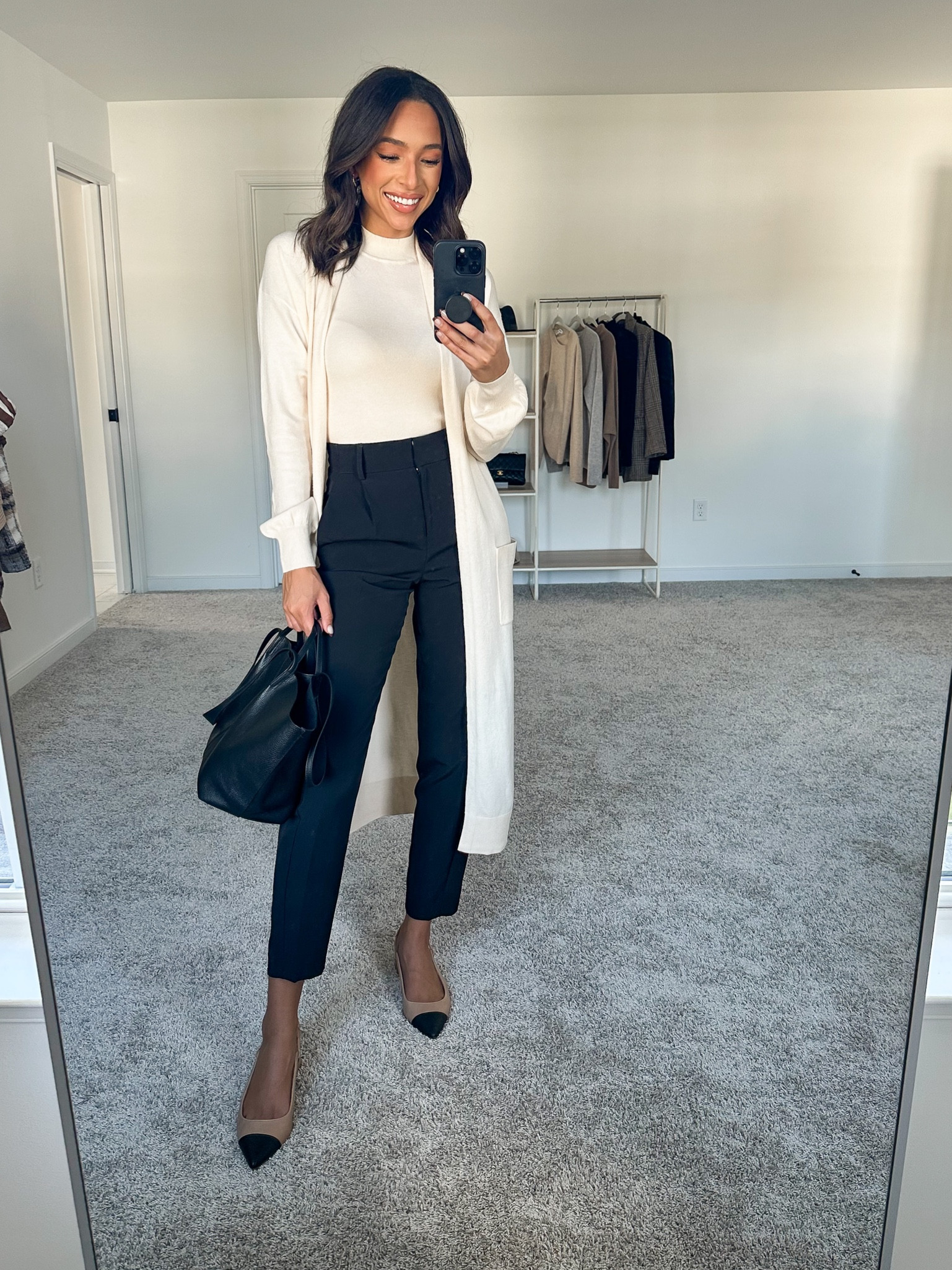 Express is 50% OFF sitewide! Size XS in knit tank, XS in cardigan , and 0 long in black ankle trousers 









Workwear
Work outfit
Business casual
Office outfit
Nena Evans 

#LTKsalealert #LTKCyberweek #LTKworkwear