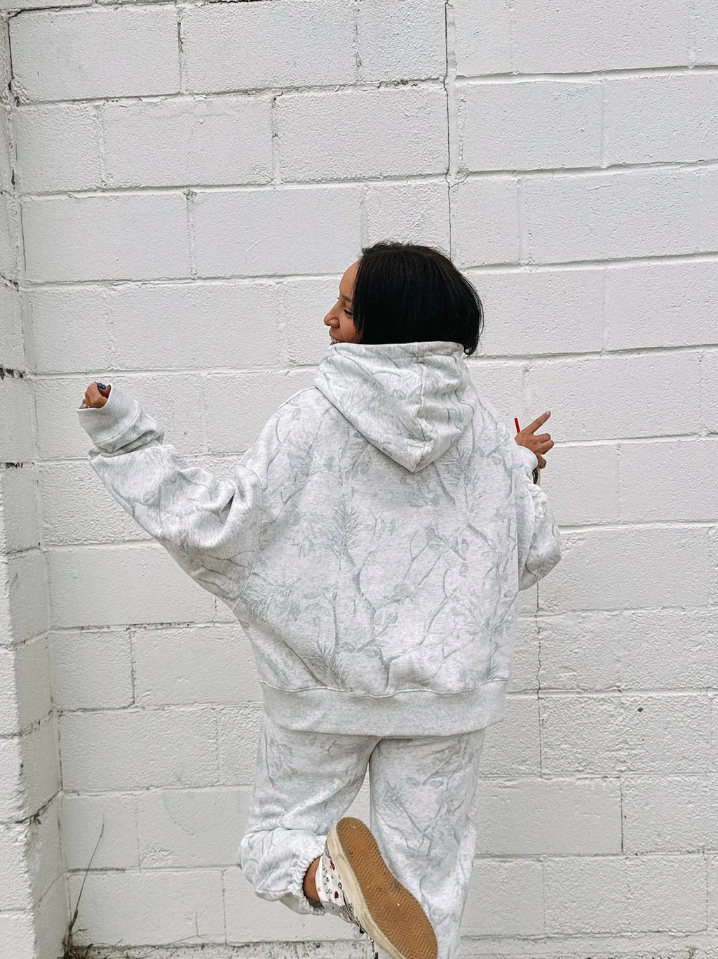 faded camo hoodie | Etta+East