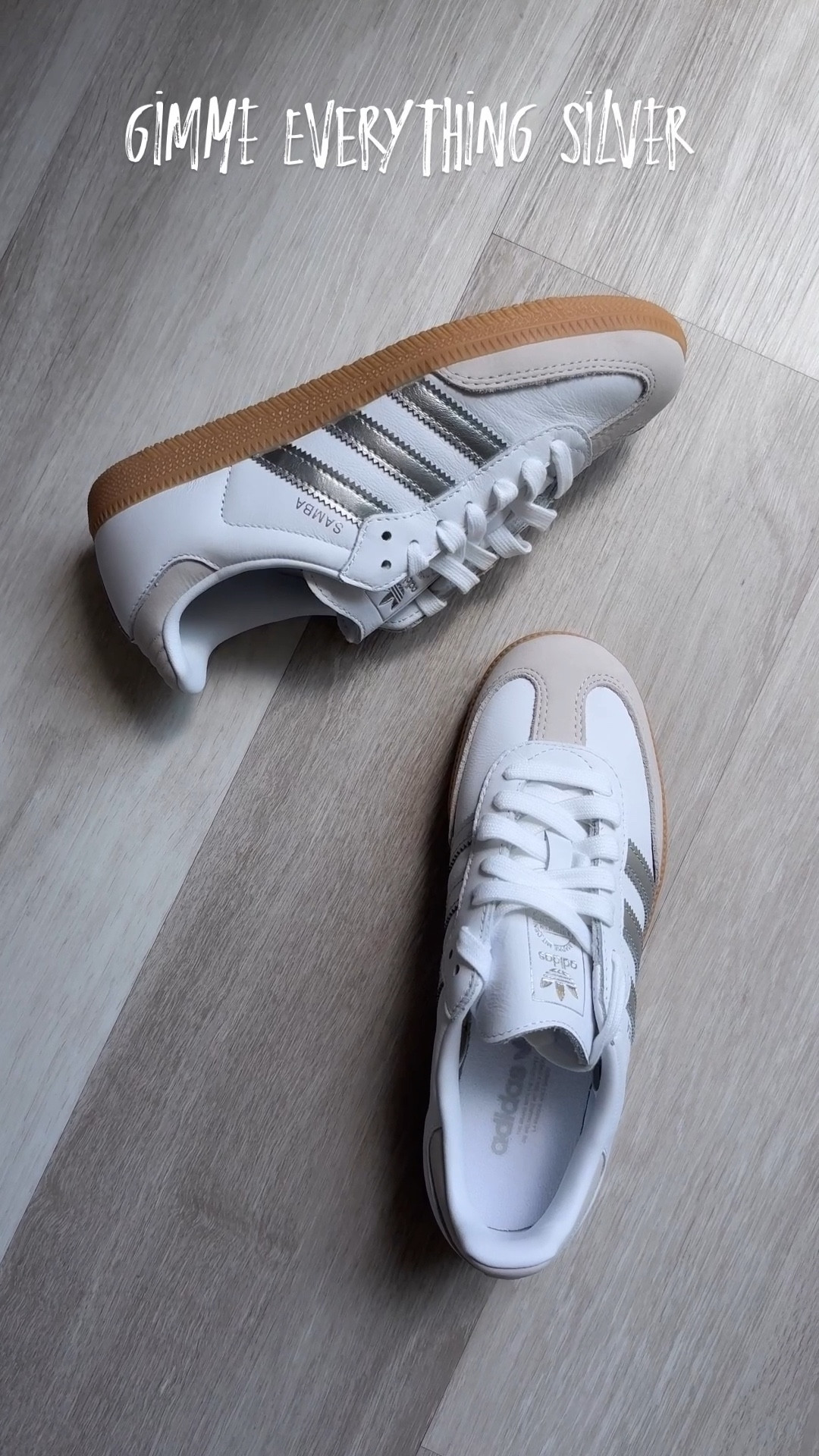 The silver and white combo is so cool. Runs half a size too big. Grab it before it sells out again. It’s a great everyday neutral sneaker. 

Adidas Samba, Adidas sneakers, silver shoes, metallic shoes, fall outfit, The Stylizt 





#LTKTravel #LTKFindsUnder100 #LTKootd