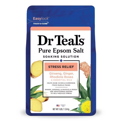 Dr Teal's Stress Relief & Essential Oils Pure Epsom Salt Soaking Solution - 3lbs | Target