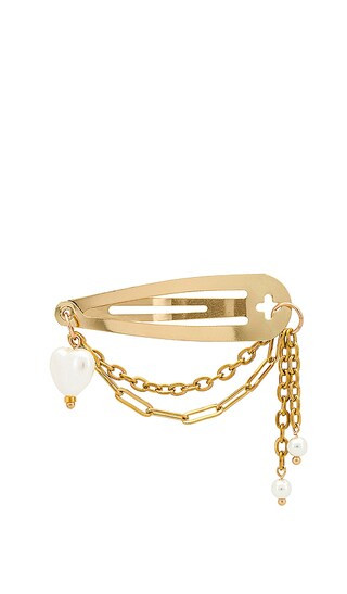 Kim Hair Clip in Gold | Revolve Clothing (Global)