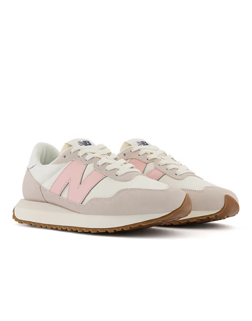New Balance 237 sneakers in white and pastel pink | ASOS (Global)