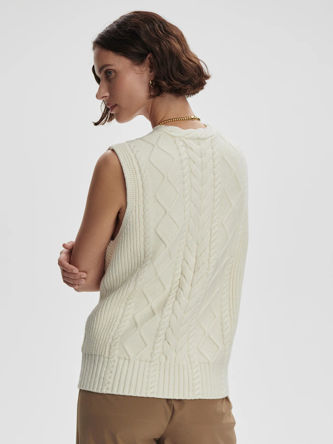 Kay Cable Knit Vest | Varley UK