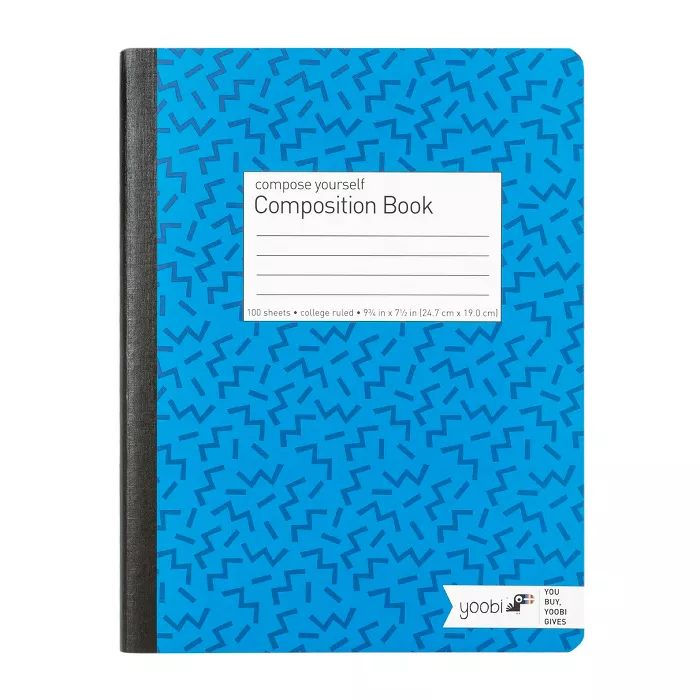 Yoobi™ Composition Notebook College Ruled, 9.75" x 7.5", 100 Sheets | Target