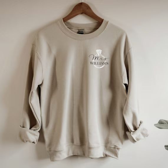 Mrs Sweatshirt. Customized Mrs gift. Mrs shirt. Personalized | Etsy | Etsy (US)