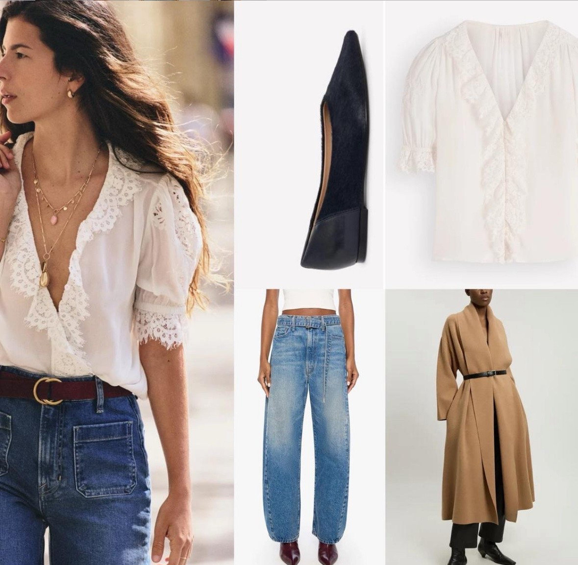 Boden
Live top in 6
Oversized wrap coat 
Jeans tts