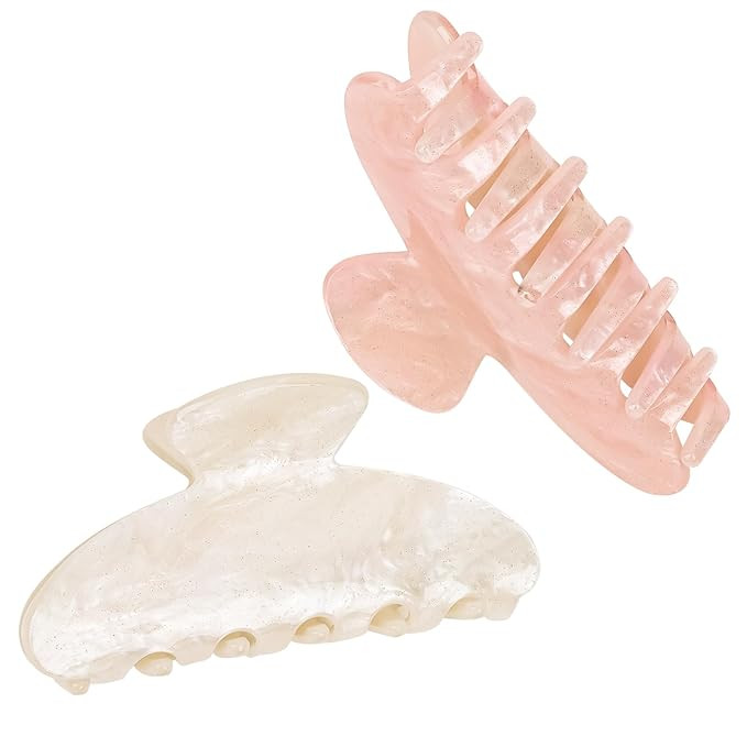 ACO-UINT 2 Pack Hair Claw Clips for Women Acrylic Claw Clips for Thick Hair Non-slip Clip for Hai... | Amazon (US)
