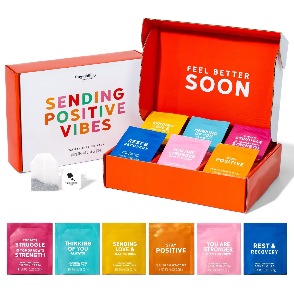 Thoughtfully Gourmet, Sending Positive Vibes Tea Gift Set, Tea Sampler Includes 6 Flavors with Up... | Target
