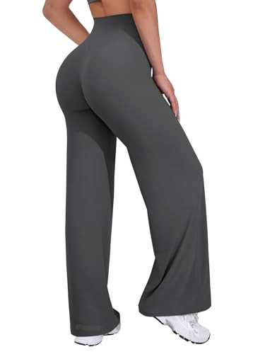 VOYJOY Straight Leggings Bottoms Wide Leg Pants for Women 29"/ 31.5"/33"/35" High Waist Stretch C... | Amazon (US)