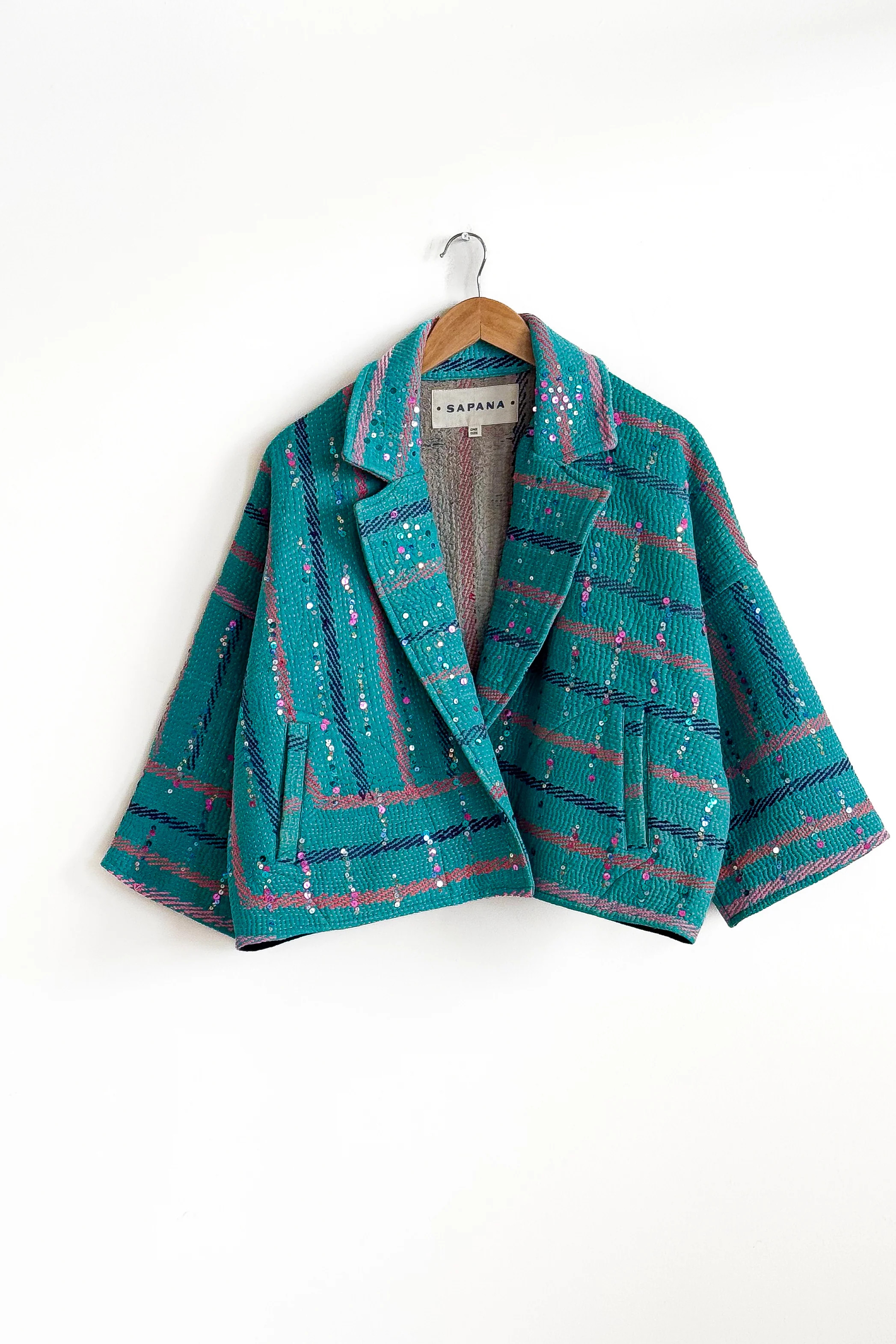 Vintage Kantha Blanket Coat The Round Top Blanket Coat | Sapana