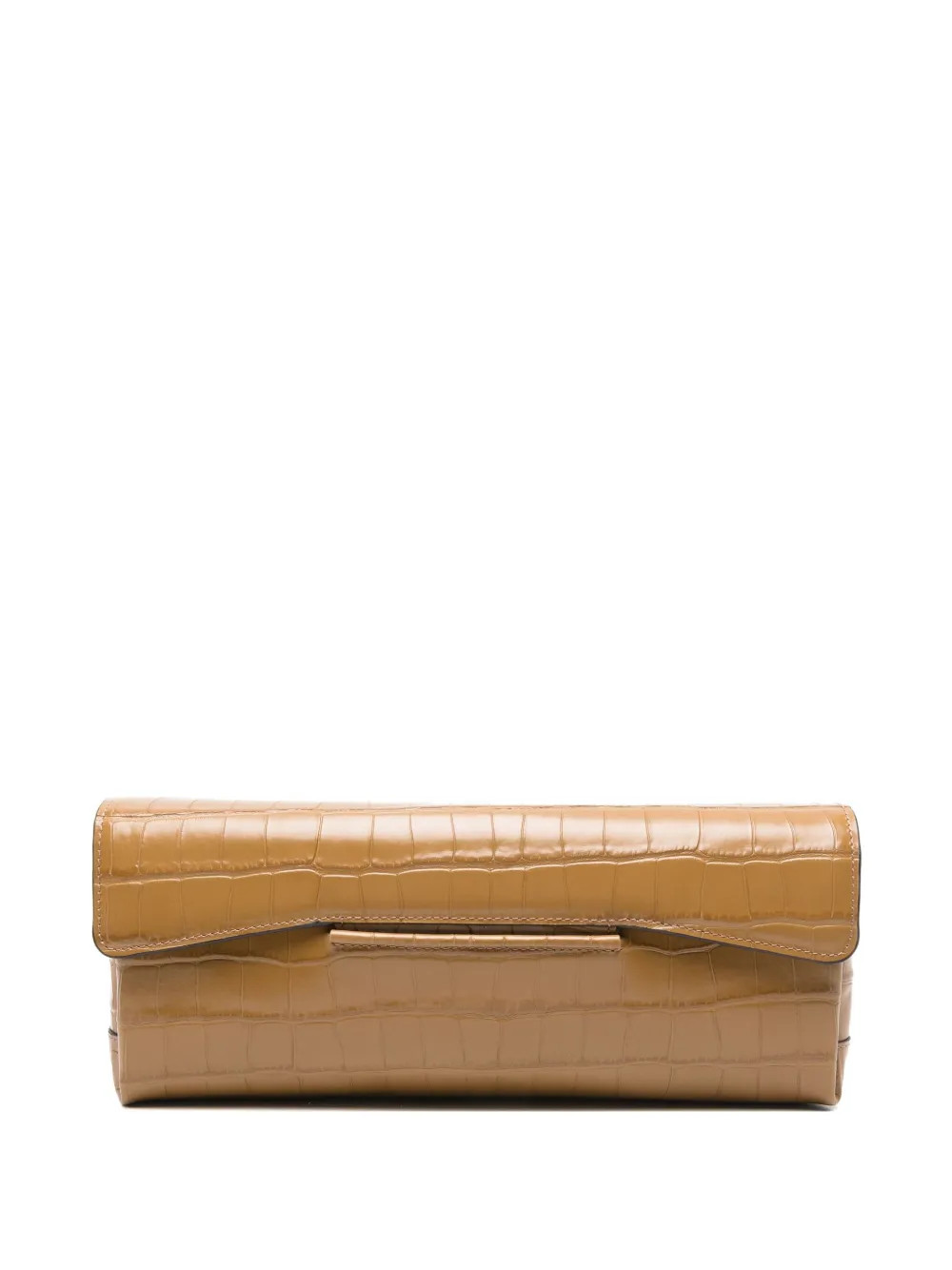 TOTEME croco-embossed Clutch Bag | Brown | FARFETCH | Farfetch Global