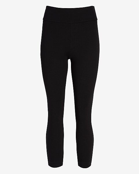 High Waisted Luxe Comfort Knit Skinny Crop Columnist Pant | Express