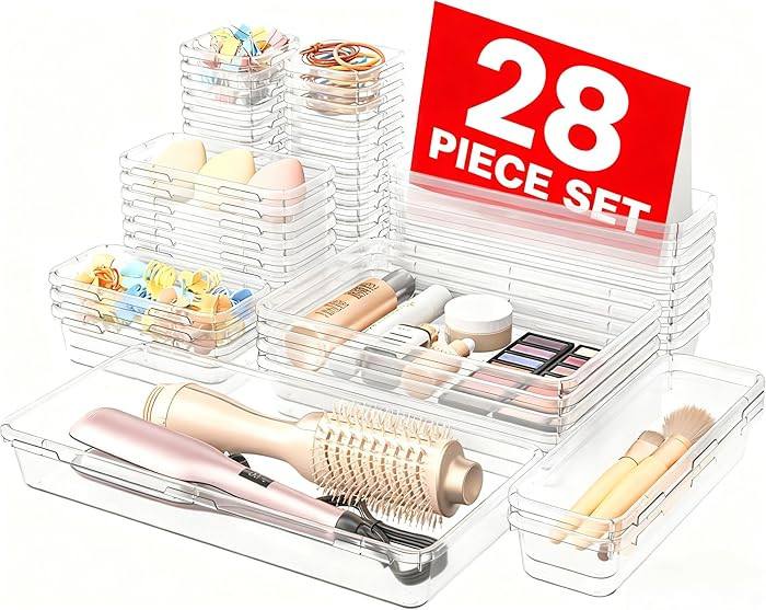 A-LuGei 【Military Grade】 Drawer Organizer, 【𝟱𝗦𝗶𝘇𝗲】 Makeup organizer, 【Ho... | Amazon (US)