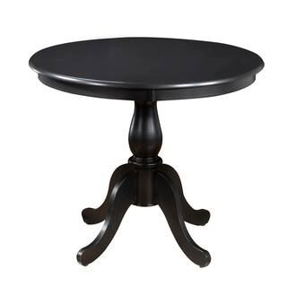 Carolina Classics Fairview Antique Black 36 in. Round Pedestal Dining Table 3036T-AB | The Home Depot