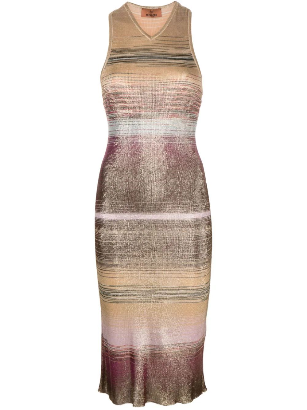 Missoni Striped Metallic Midi Dress - Farfetch | Farfetch Global