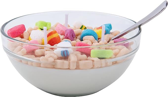 Funny French Vanilla Cereal Bowl with Metal Spoon Scented Candle Morning Ritual Gift | Amazon (US)