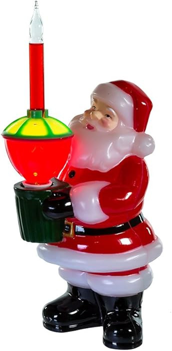 Kurt Adler Jolly Santa Bubble Light Tabletop Decoration, 7 1/4-Inch | Amazon (US)