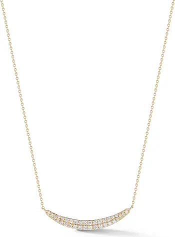 Sylve Rose Graduated Diamond Curved Bar Pendant Necklace | Nordstrom