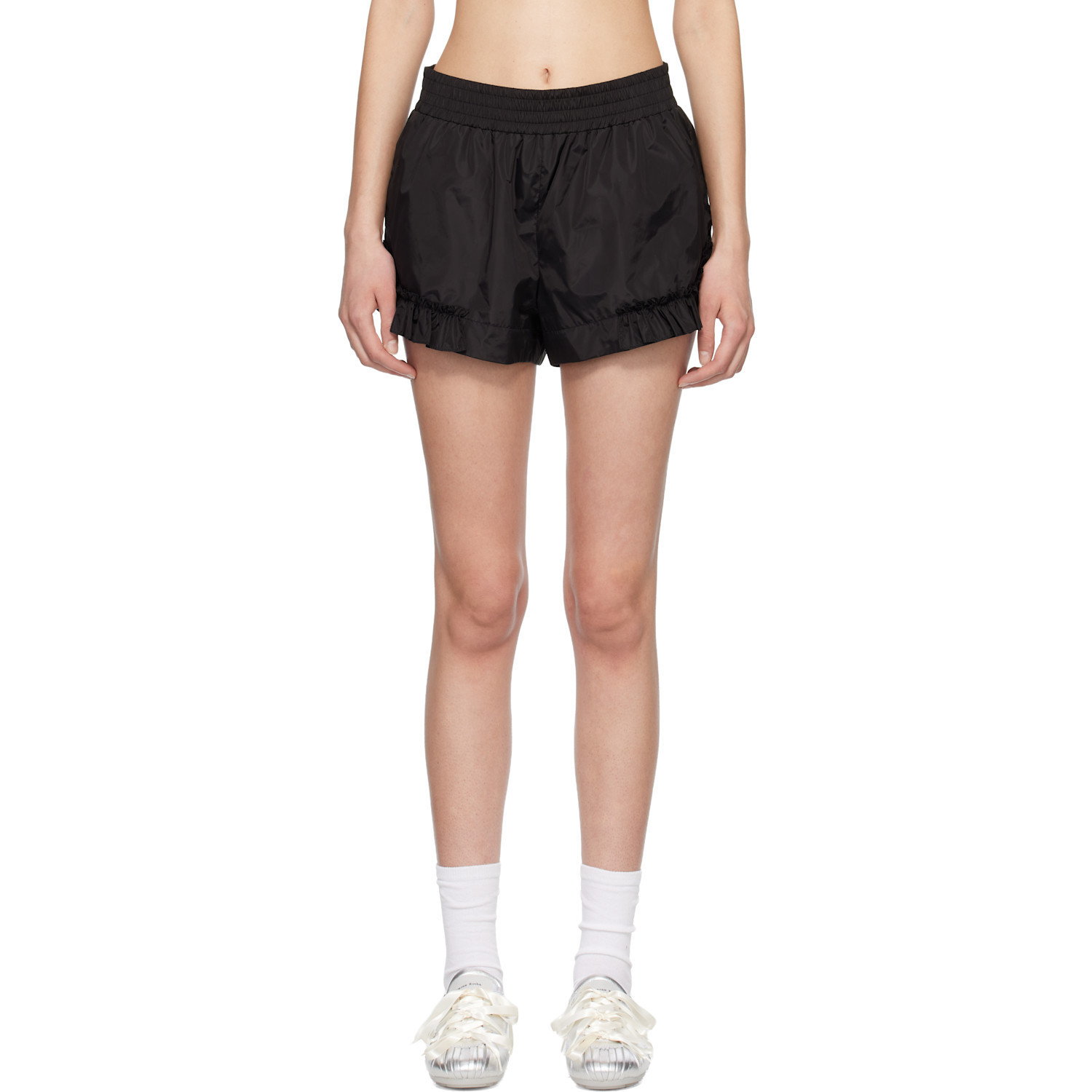 Simone Rocha Orange Frill Track Shorts | SSENSE