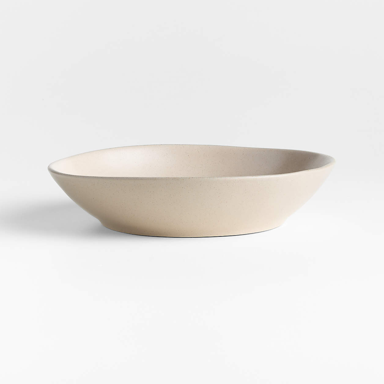Marin Sand Stoneware Low Bowl + Reviews | Crate & Barrel | Crate & Barrel