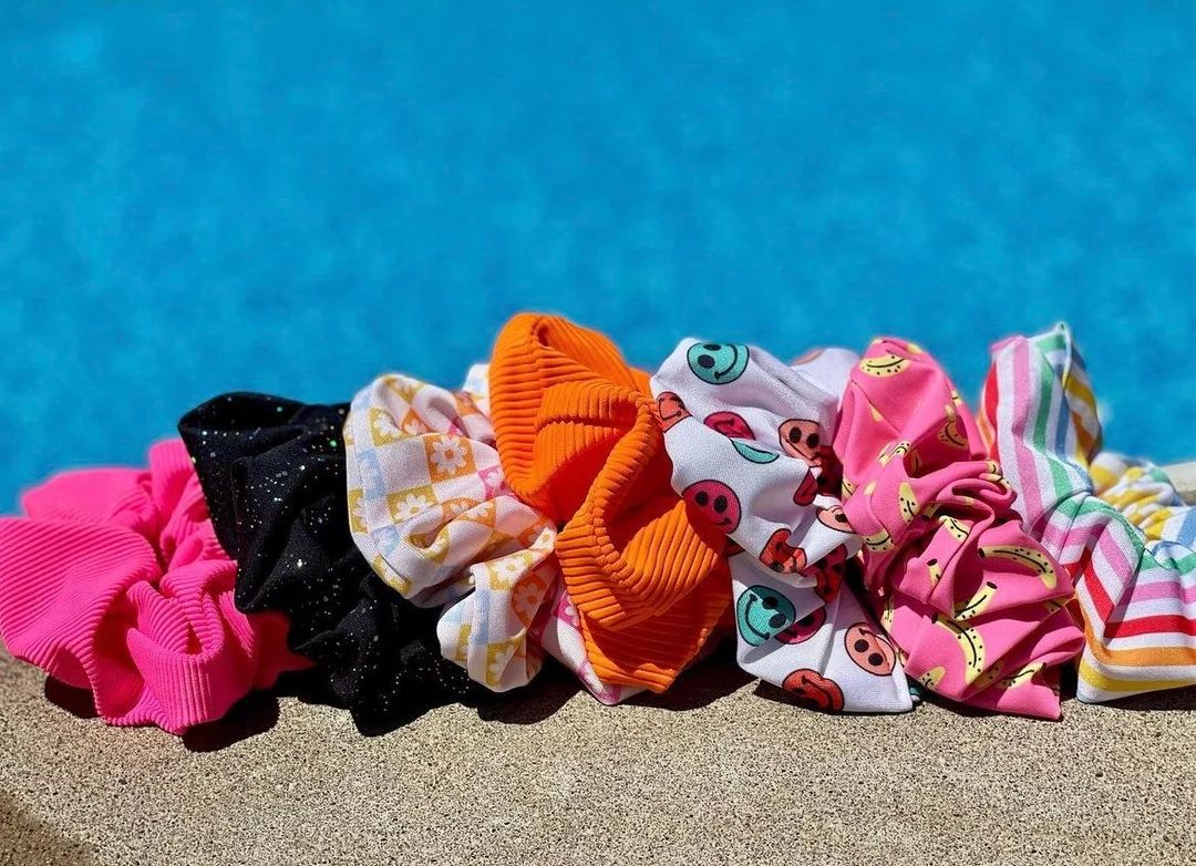 Swimsuit Scrunchies, Swim Scrunchie, Pool Scrunchie, Waterproof Scrunchie, Brynnbands, Fall Scrun... | Etsy (US)