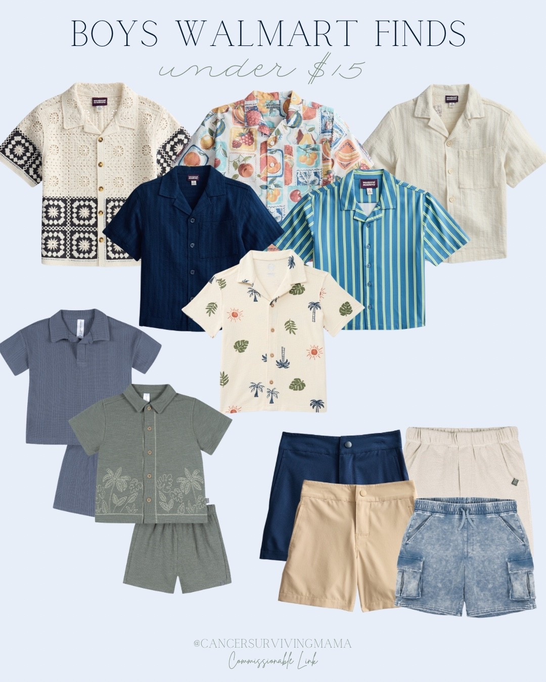 Walmart boys summer outfits under $15 — affordable boys clothes, toddler boy outfits, kids summer sets, boys button down shirts & shorts sets for beach, vacation + everyday play. These are SO good for summer… lightweight, neutral + coastal vibes and perfect for mixing & matching 🙌🏼

walmart boys clothes | boys summer outfits | toddler boy outfits | kids matching sets | boys button down shirts | boys shorts outfits | affordable kids clothes | boys vacation outfits | coastal kids style | neutral kids clothing | summer outfits for boys | kids capsule wardrobe | boys clothing deals

#LTKootd #LTKKids #LTKmomlife