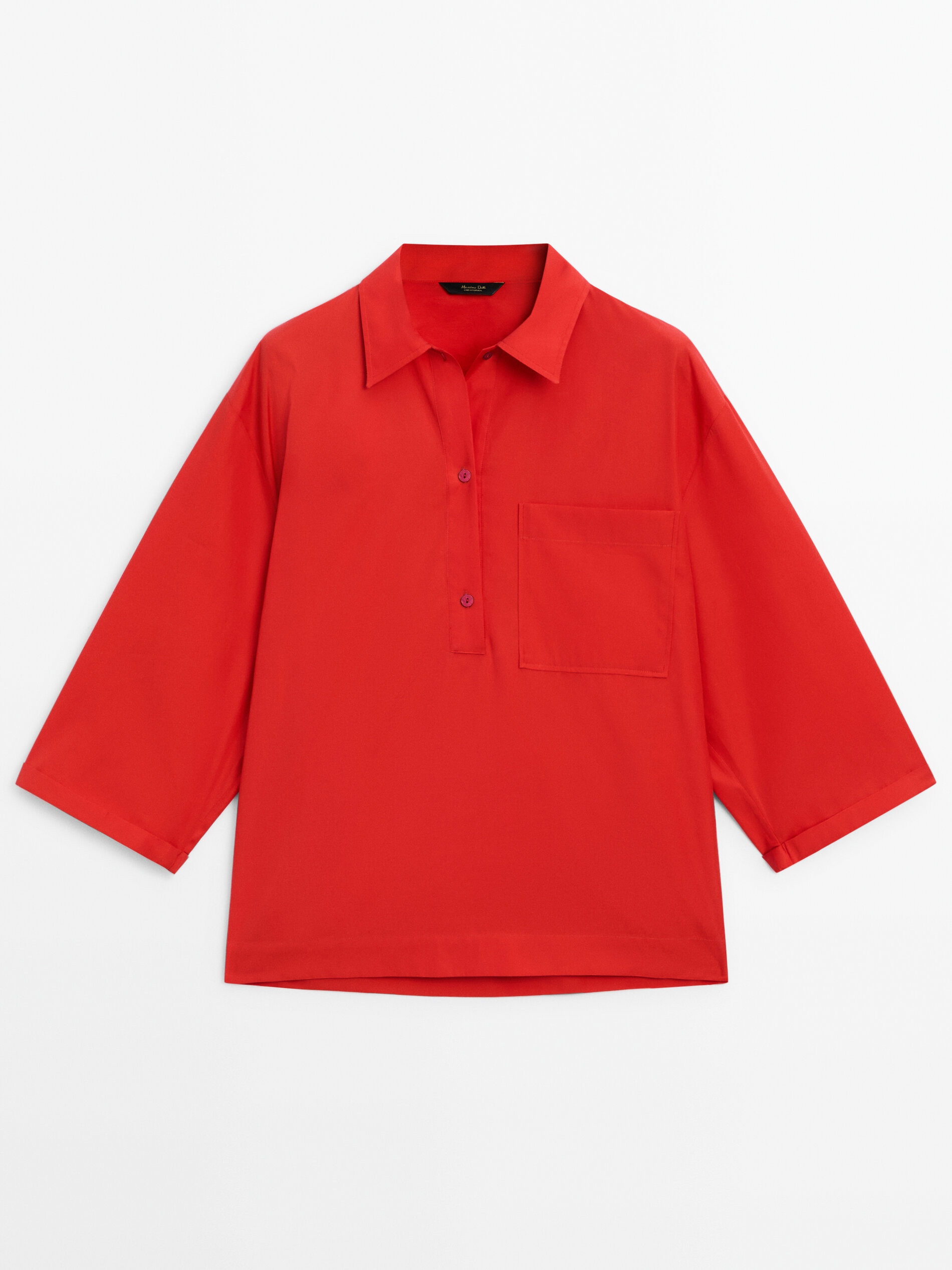 Polo collar shirt | Massimo Dutti US