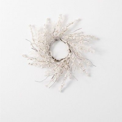 Sullivans Artificial Snowy Cedar and Berry Wreath | Target