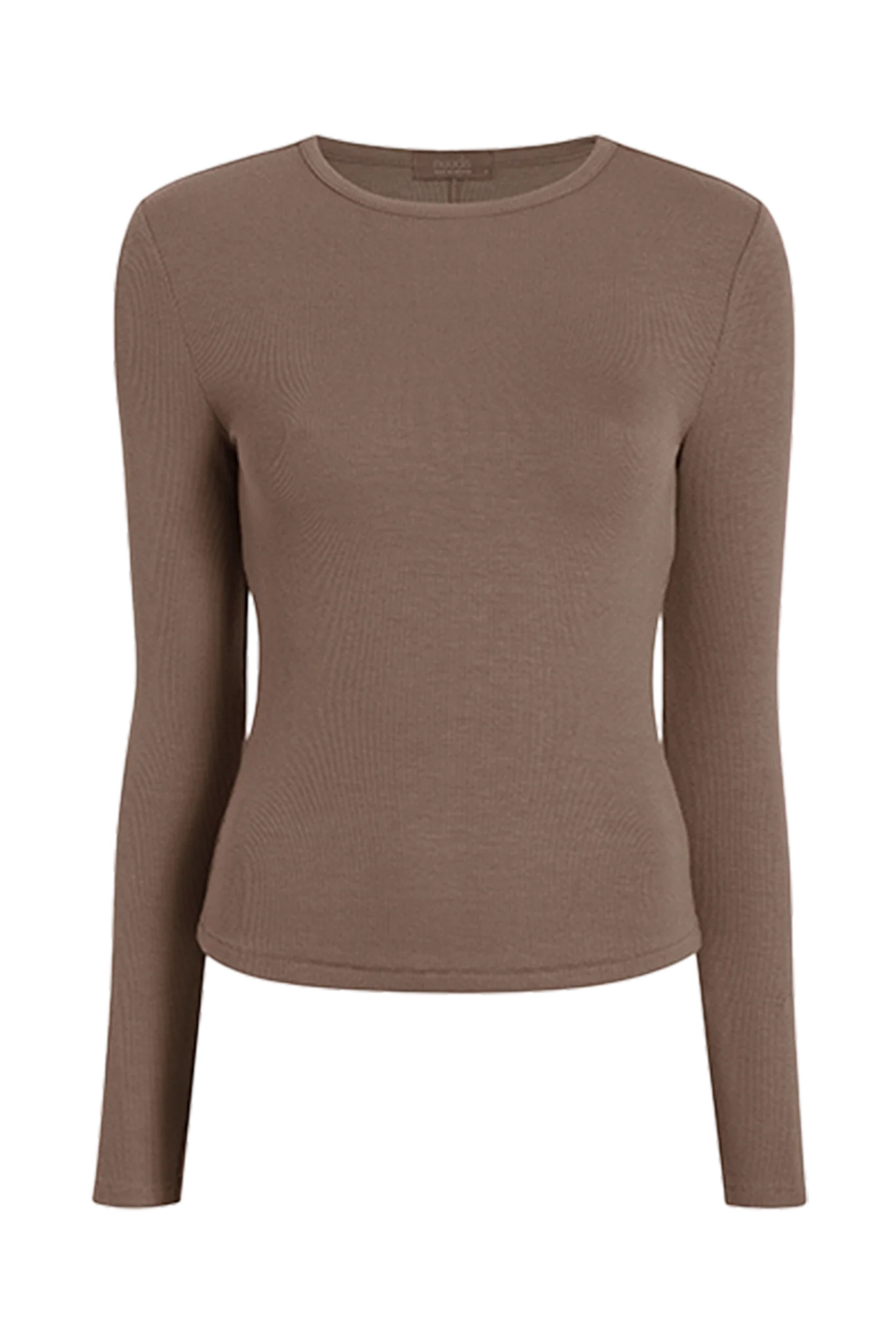 Slinky Rib Long Sleeve Shirt | Hunter | nuuds