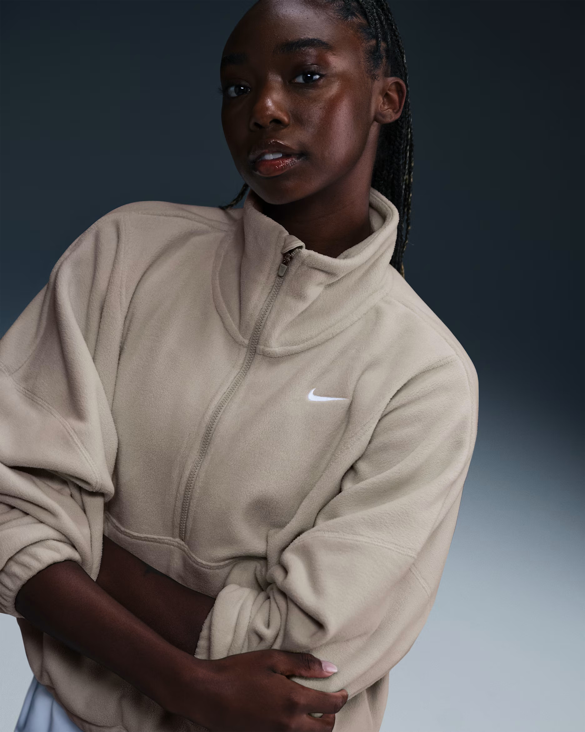 Nike One Women's Therma-FIT Oversized 1/2-Zip Fleece Top | Nike (US)