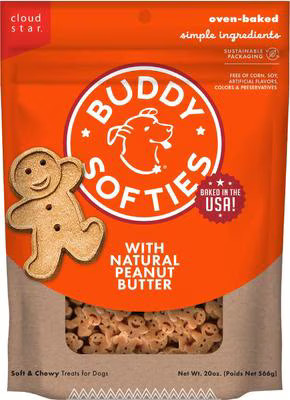 Buddy Biscuits Softies with Peanut Butter Soft & Chewy Dog Treats, 20-oz bag | Chewy