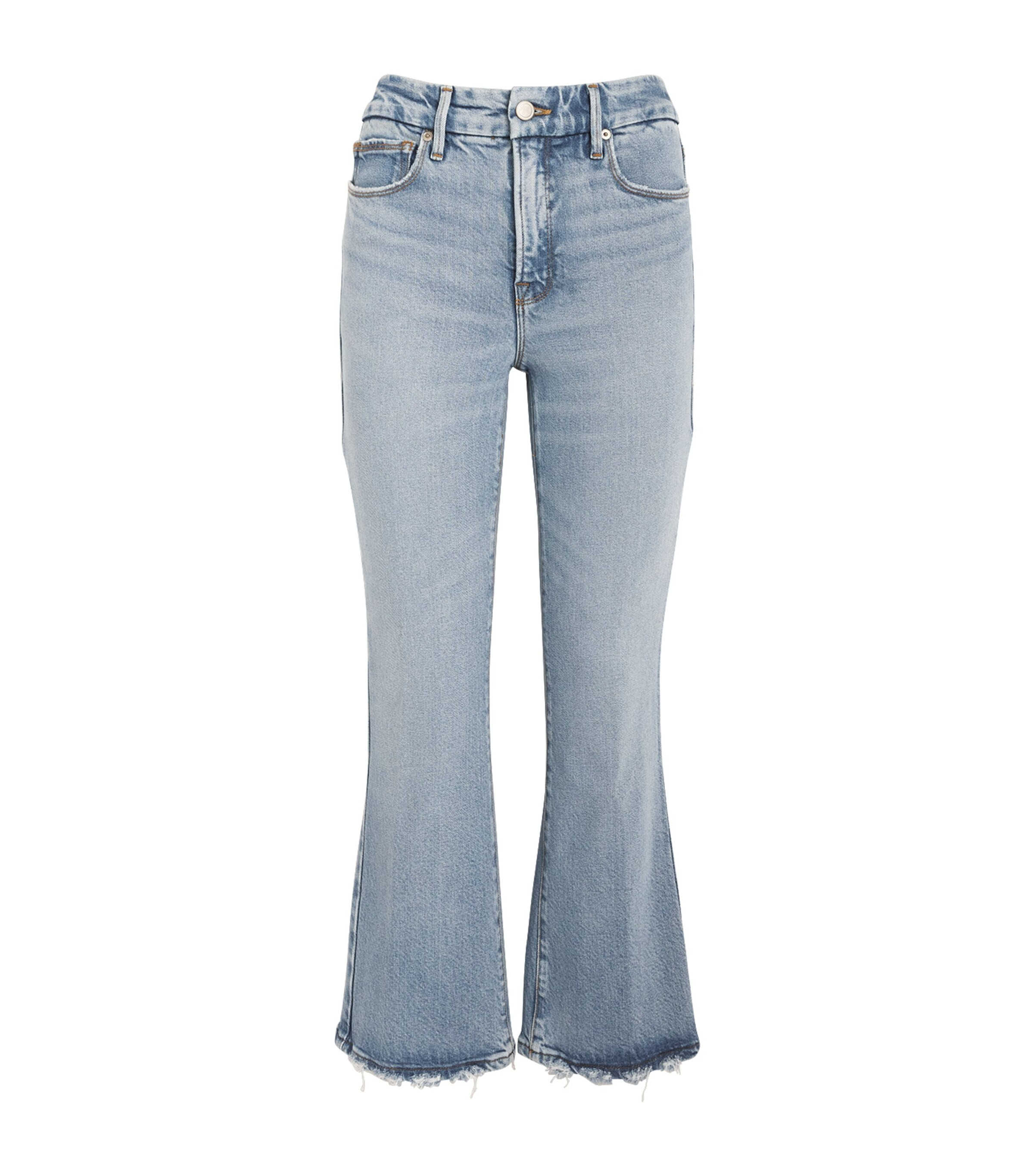 Good American Good Legs Cropped Bootcut Jeans | Harrods