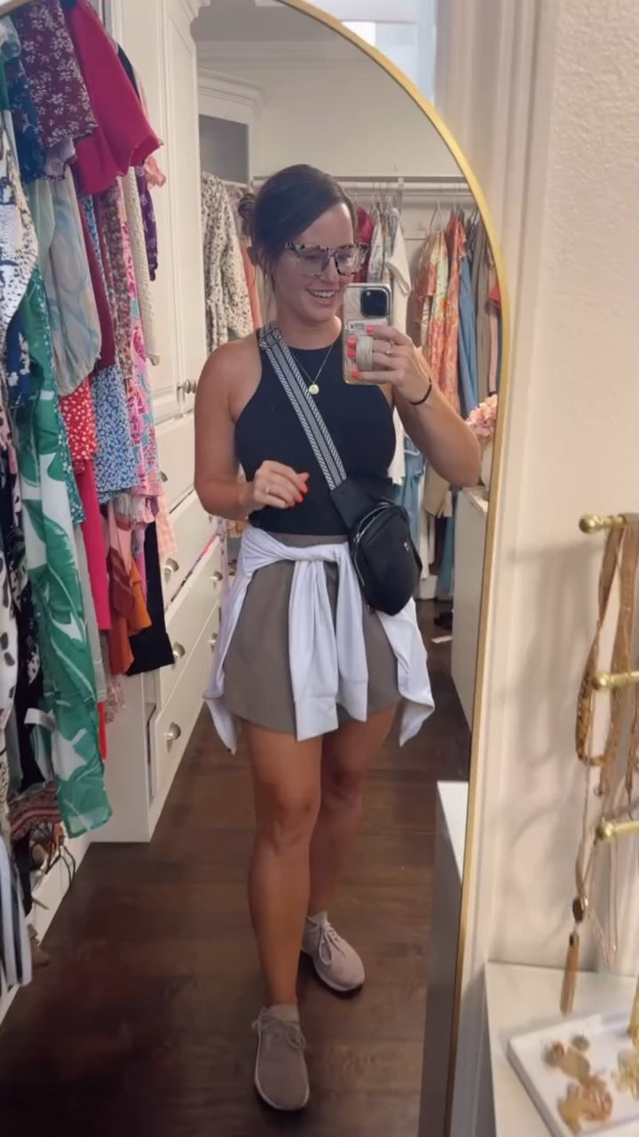 Active outfit from target for allllll the sports games. Love this skirt (actually a skort with built in biker shorts) and a high neck tank with a built in bra!! Paired it with my new balance tennis shoes and a black crossbody bag! 

Women’s daily outfit, athletic clothes, casual every day outfit, fall outfit, 

#LTKFindsUnder50 #LTKVideo #LTKStyleTip
