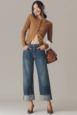 Pilcro Boyfriend Mid-Rise Relaxed Jeans | Anthropologie (US)