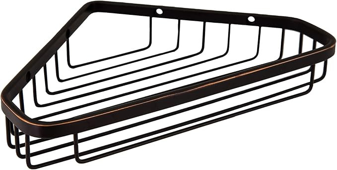 Design House 588921 9.5-inch Modern Wall-Mounted Stainless Steel Corner Shower Basket, Oil Rubbed... | Amazon (UK)