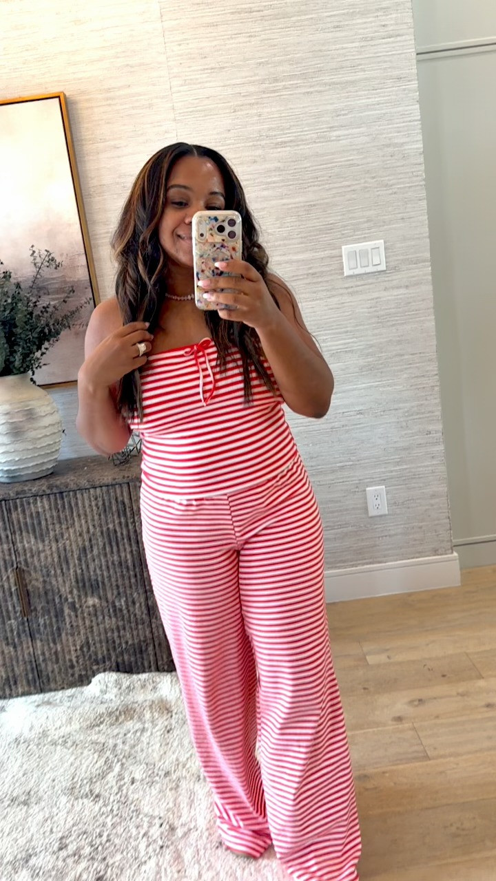 Sharing this $20 striped set from Walmart! ✨ This is perfect for summer and comes in red and blue. 

 #LTKgrwm #LTKootd #LTKSeasonal