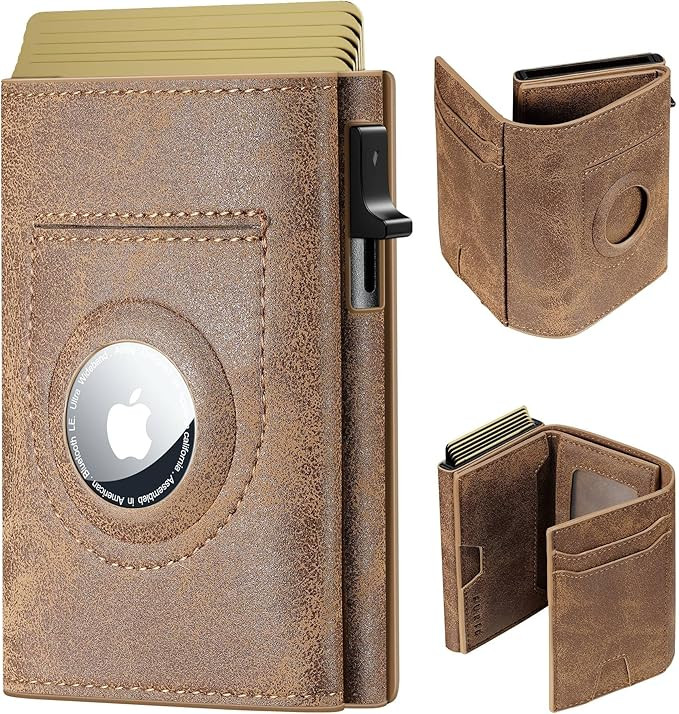 furid Apple Airtag Wallet Men: Smart Wallet With Airtag Holder - Air Tag Wallet - RFID Blocking, ... | Amazon (US)