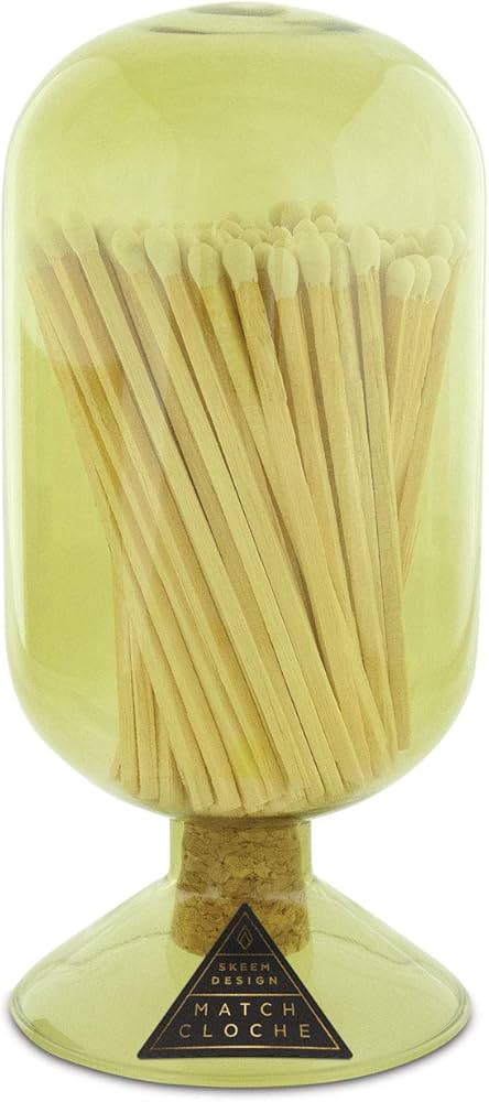 Skeem Design Glass Match Cloche with Striker - Moss - 120 Small Match Sticks | Amazon (US)