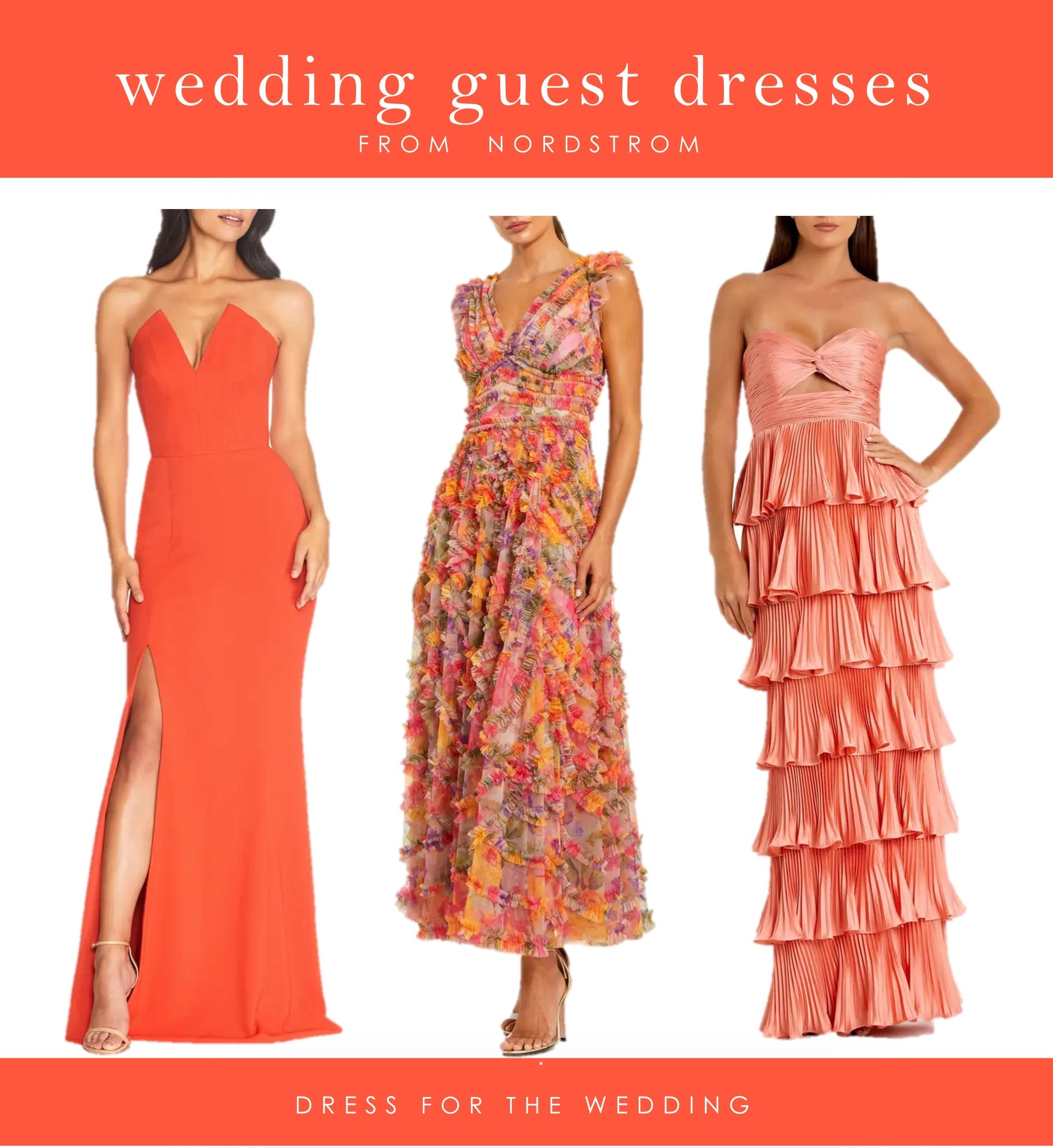 New spring wedding guest dress finds 🧡 Wedding guest outfit  Orange dress  Tangerine dress Coral dress Cocktail dress  Floral dress  Spring dress  Spring outfit  Garden party dress code Semi formal dress code Wedding dress code Nordstrom dress  maxi dress  satin dress  lace dress midi dress  Off the shoulder dress  Floral dress  Dress the Population dress Mac Duggal dress Formal dress  Cocktail dress  Prom dress Spring formal dress Dressforawedding.com Dress for wedding  Bridesmaids dress  Dress for the wedding  Dress for a wedding  Classic dress  Classic style  Black tie wedding dress 

#LTKParties #LTKSeasonal #LTKWedding