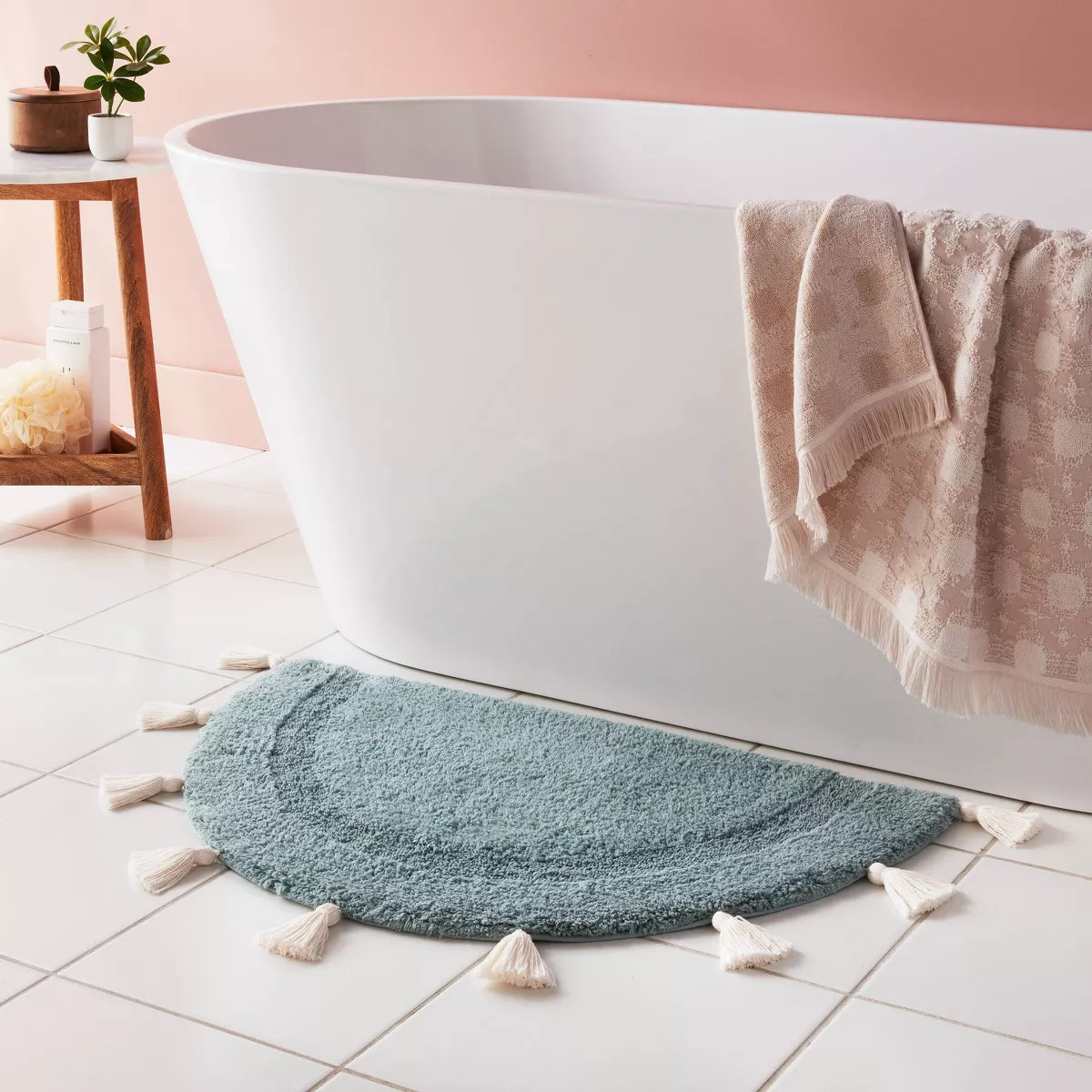 18"x32" Half Moon Bath Rug with Tassels - Threshold™ | Target