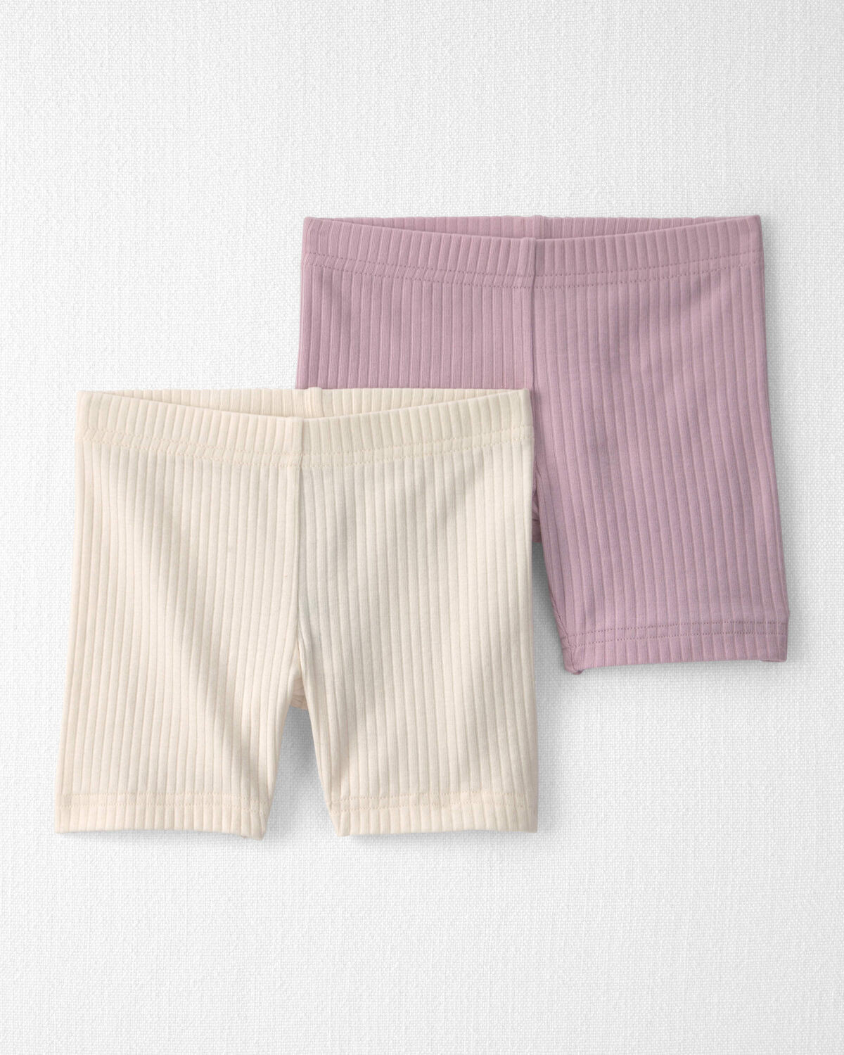 Toddler Girl 2-Pack Organic Cotton Ribbed Pedal Shorts | Carter's Inc