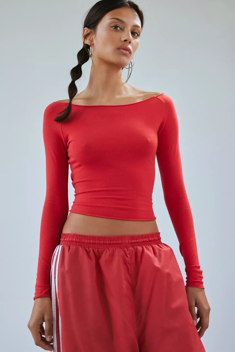 Out From Under Cotton Compression Boatneck Long Sleeve Top | Urban Outfitters (US and RoW)