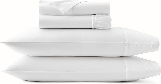 BOLL & BRANCH Signature Hemmed Sheet Set – Luxury 100% Organic Cotton – 1 Flat Sheet, 1 Fitte... | Amazon (US)