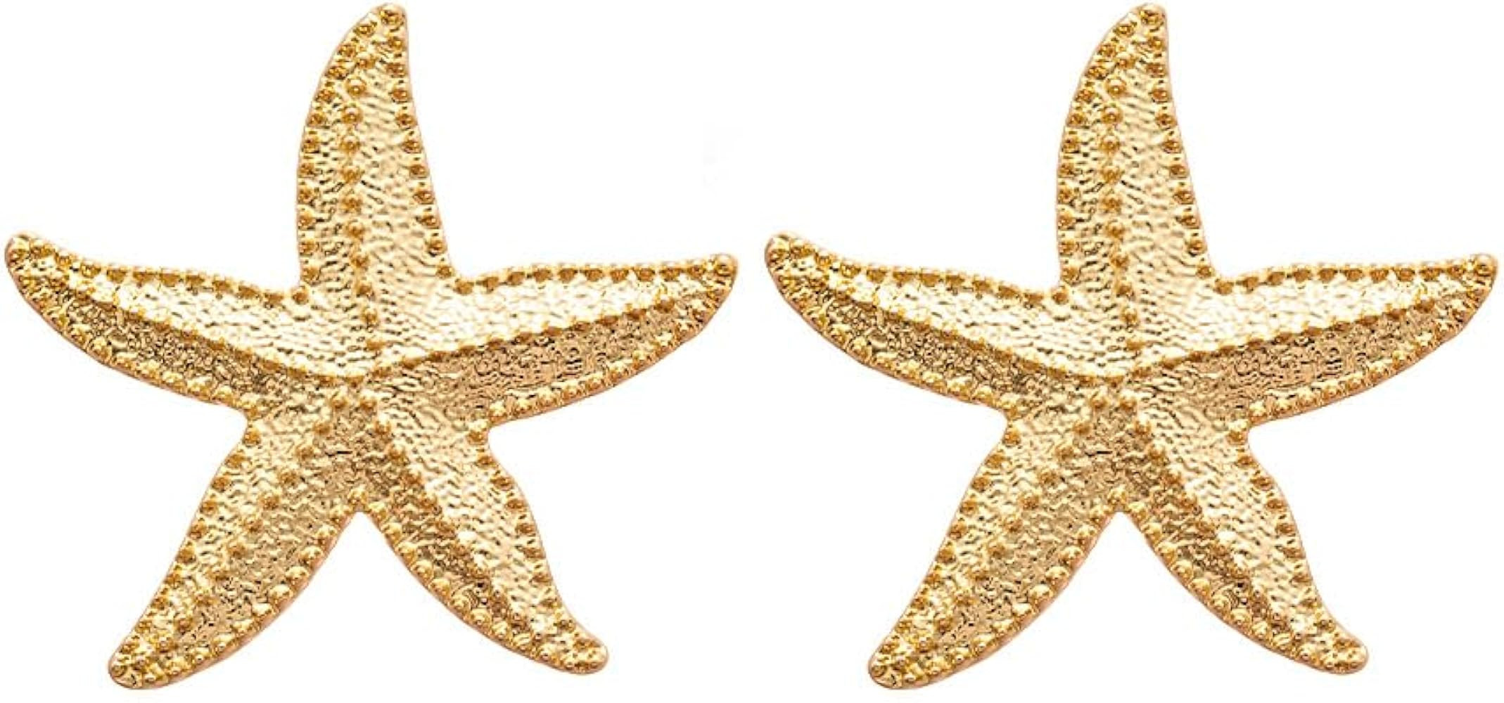 Doubnine Sea Shell Charm Cowrie Earrings Dangle Golden Mermaid Earrings Scallop Beach Retro Chic ... | Amazon (US)